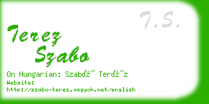 terez szabo business card